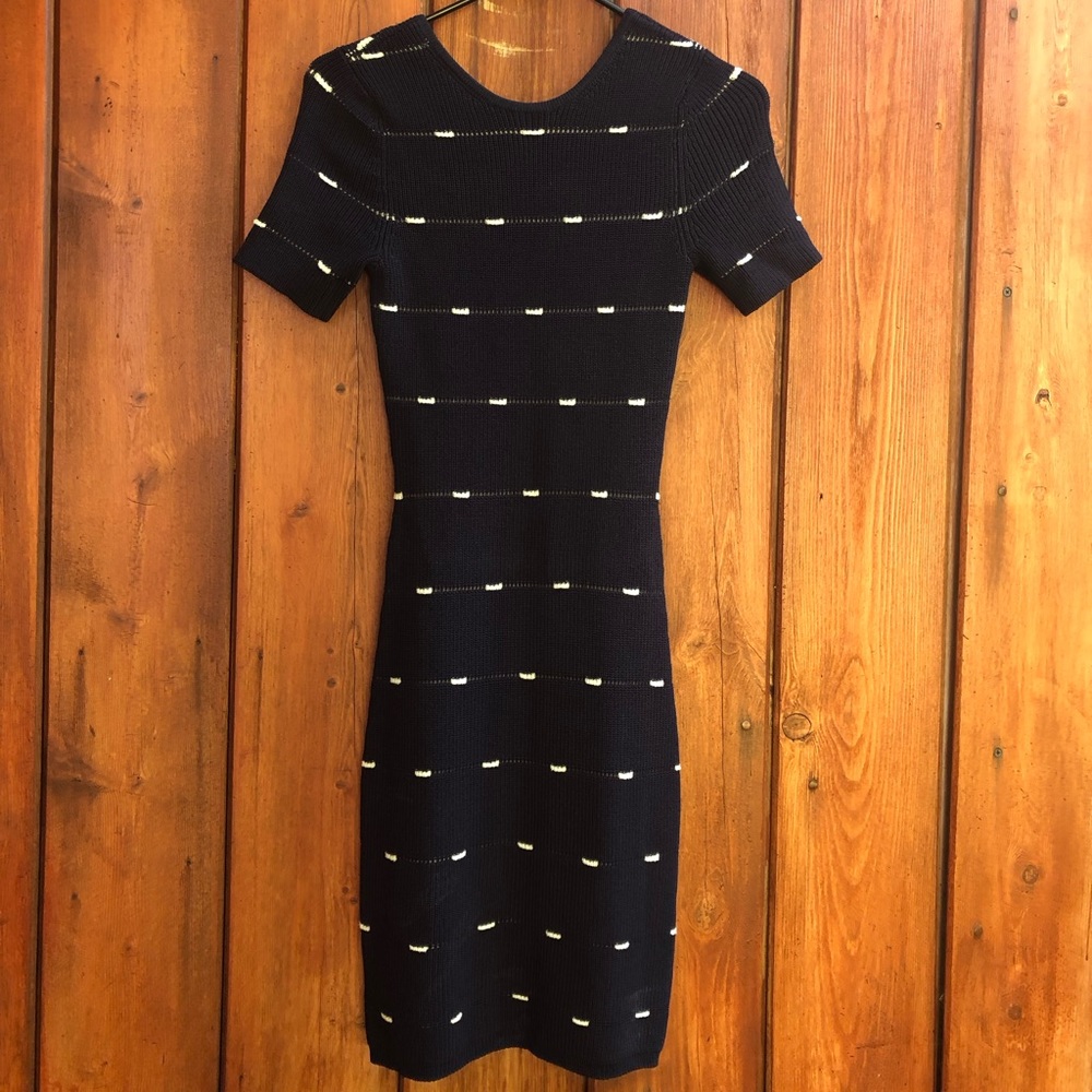 Grey Jason Wu| Navy Blue and White Dress